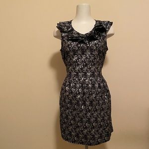 🆕Tulle Los Angeles XS black & silver floral dress